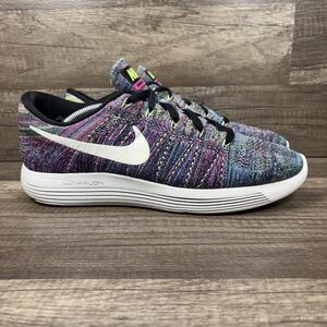 Nike Lunarepic Flyknit Blue Pink Womens US Size 10.5 8437565-002 Running Shoes